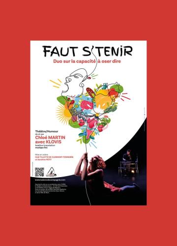 Affiche pour le spectacle Faut 'stenir de Chloé Martin
