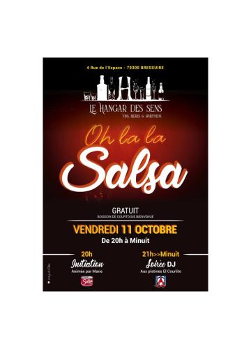 Affiche pour une soirée Salsa dans un bar