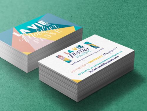 la vie du mobilier passé - Création du logo et de la cartedevisite